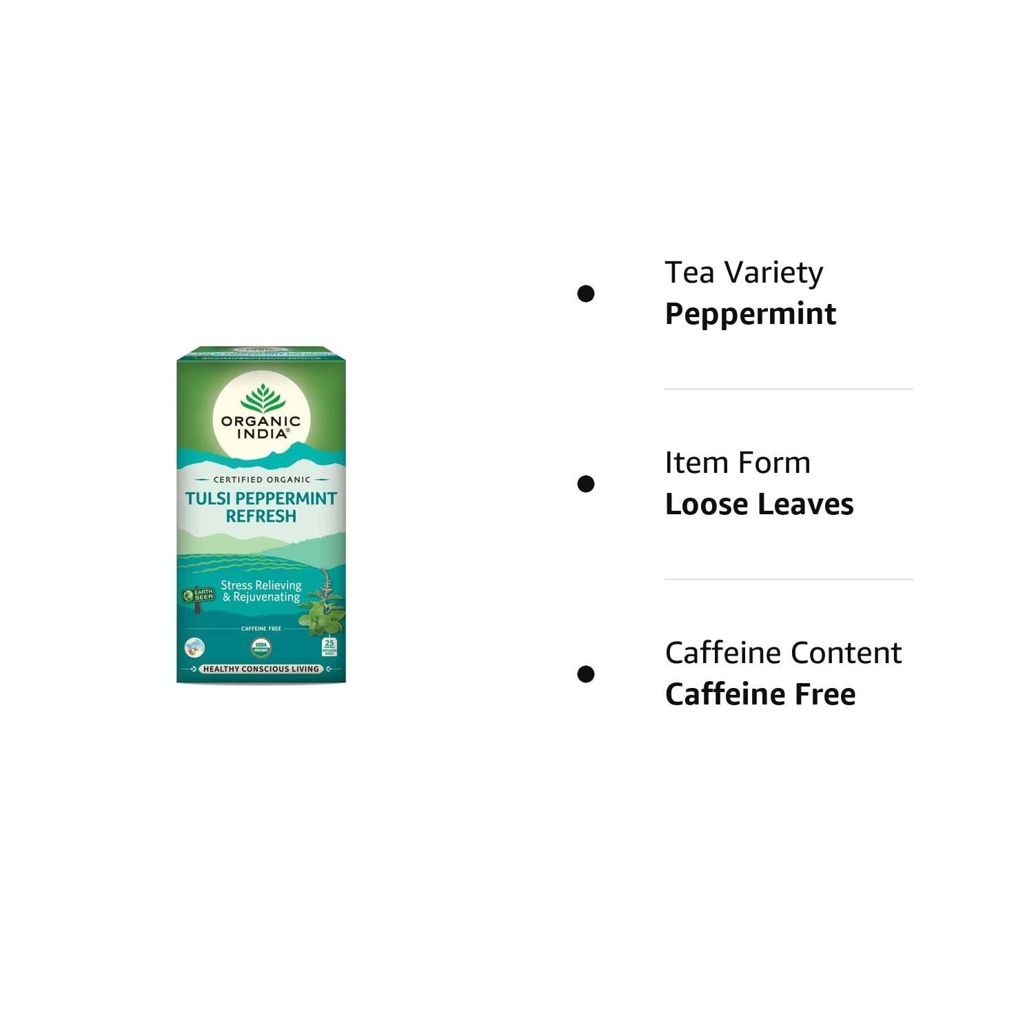 Organic India - Tulsi Peppermint Tea Bags  Free Shipping